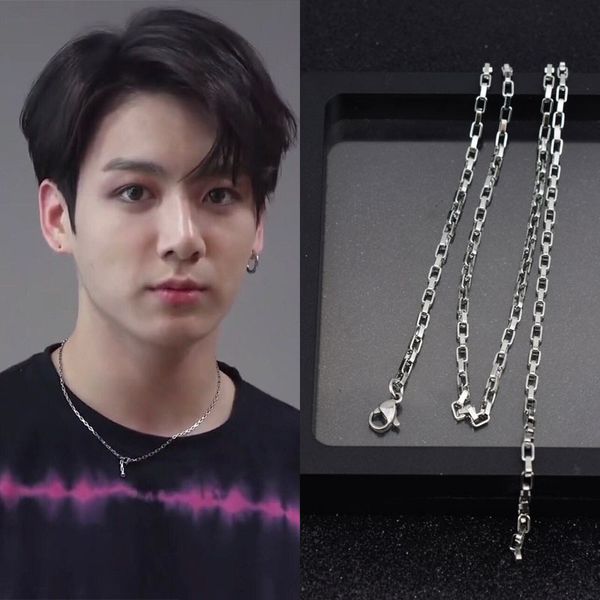 korea steel jewelry 316l stainless steel chain necklace men's fashion silver color necklace hip hop women jewelry kpop, Golden;silver
korea steel jewelry 316l stainless steel chain necklace men's fashion silver color necklace hip hop women jewelry kpop, Golden;silver