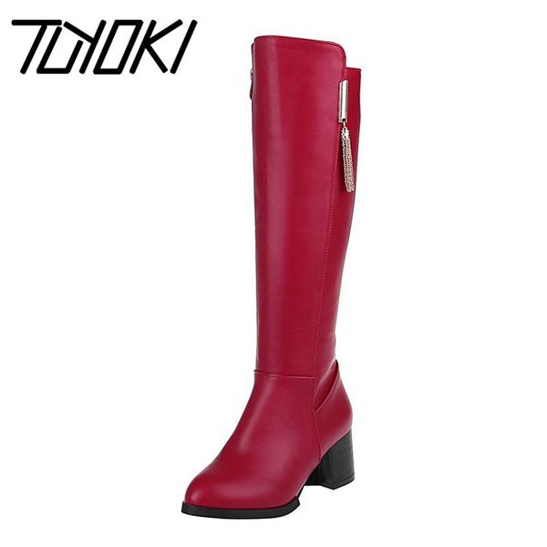 tuyoki women high heels boots tassels thick heels women winter shoes fashion warm knee boots office ladies footwear size 34-43, Black
tuyoki women high heels boots tassels thick heels women winter shoes fashion warm knee boots office ladies footwear size 34-43, Black