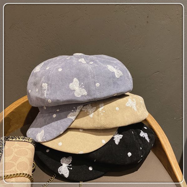 202009-30street-new autumn butterfly embroidery leisure octagonal hat men women visors cap, Blue;gray
202009-30street-new autumn butterfly embroidery leisure octagonal hat men women visors cap, Blue;gray