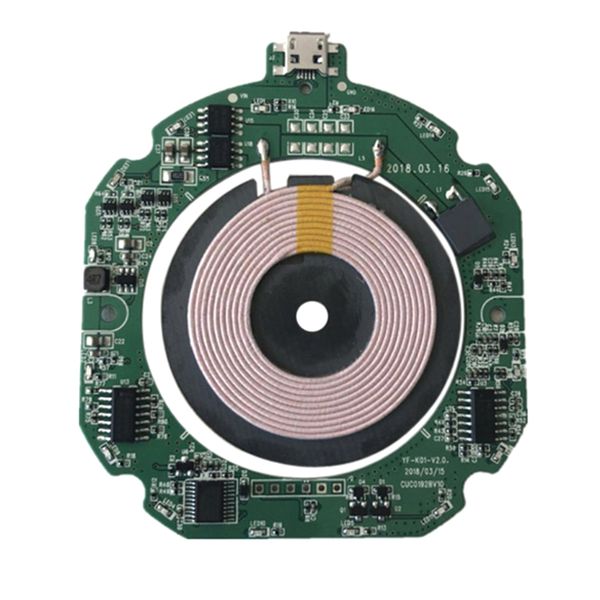 fast micro usb wireless charger module circuit board coil charging pad over current, over temperature, short circuit protection
fast micro usb wireless charger module circuit board coil charging pad over current, over temperature, short circuit protection