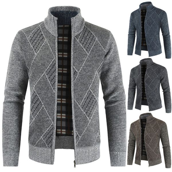 men's sweaters helisopus warm mens fashion long sleeve lingge sweater men cardigan standing collar casual, White;black
men's sweaters helisopus warm mens fashion long sleeve lingge sweater men cardigan standing collar casual, White;black