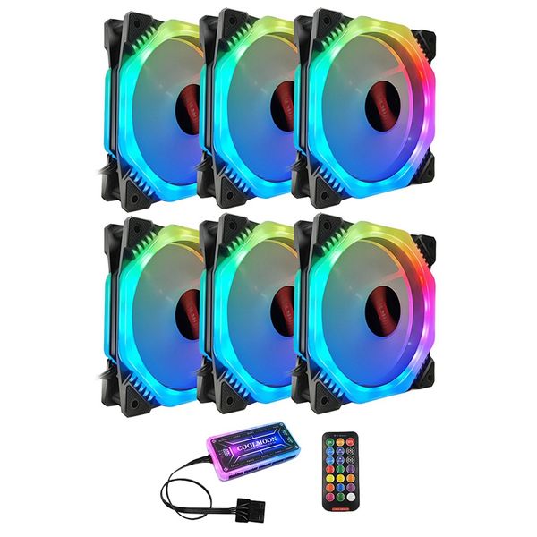 coolmoon rgb computer chassis fan, 12cm silent symphony double ring octagonal discoloration cooling fan cpu cooling fan(6pcs)
coolmoon rgb computer chassis fan, 12cm silent symphony double ring octagonal discoloration cooling fan cpu cooling fan(6pcs)