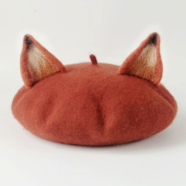 berets handmade wool felt autumn & winter versatile cute ear harajuku cap women's japanese-style beret, Blue;gray
berets handmade wool felt autumn & winter versatile cute ear harajuku cap women's japanese-style beret, Blue;gray