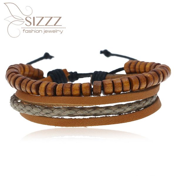 sizzz 2020 factory direct retro multi-layer leather cross-border new wooden beads simple bracelet&bangles for women/men, Golden;silver
sizzz 2020 factory direct retro multi-layer leather cross-border new wooden beads simple bracelet&bangles for women/men, Golden;silver