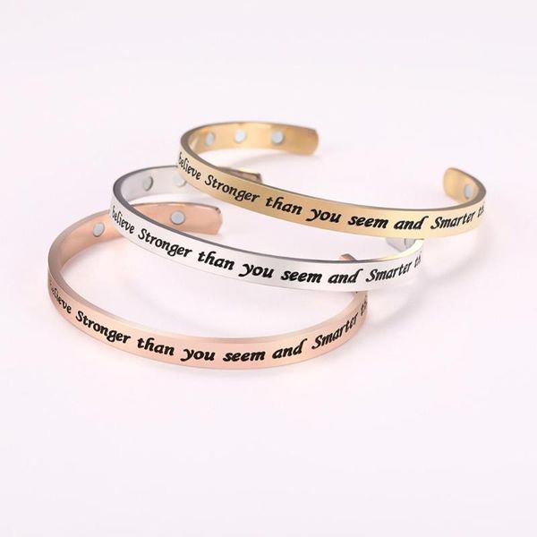 charm bracelets european and american inspirational phrase lettering bracelet fashion simple stainless steel rose gold for sale, Golden;silver
charm bracelets european and american inspirational phrase lettering bracelet fashion simple stainless steel rose gold for sale, Golden;silver