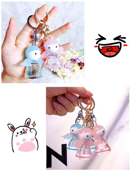 keychains korean version of crystal angel keychain female cute color transparent couple bag pendant car ornament, Silver
keychains korean version of crystal angel keychain female cute color transparent couple bag pendant car ornament, Silver