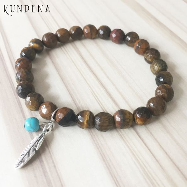 men feather charm bracelet natural stone beaded bracelets for mans facted tiger eye mala bracelet feather charm, Golden;silver
men feather charm bracelet natural stone beaded bracelets for mans facted tiger eye mala bracelet feather charm, Golden;silver
