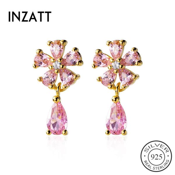stud inzareal 925 sterling silver zircon flower waterdrop earring for fashion women part cute fine jewelry accessories, Golden;silver
stud inzareal 925 sterling silver zircon flower waterdrop earring for fashion women part cute fine jewelry accessories, Golden;silver