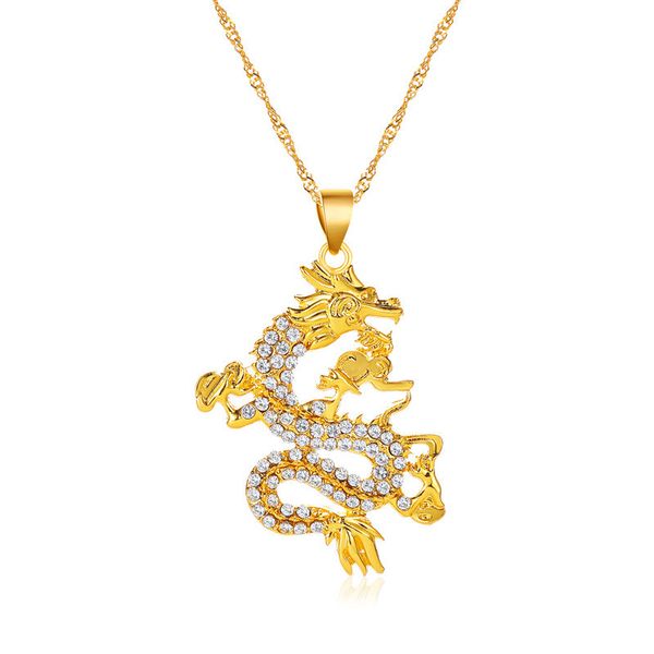 women fashion gold color dragon pendant necklace men women sweater chain necklace party jewelry gifts, Silver
women fashion gold color dragon pendant necklace men women sweater chain necklace party jewelry gifts, Silver