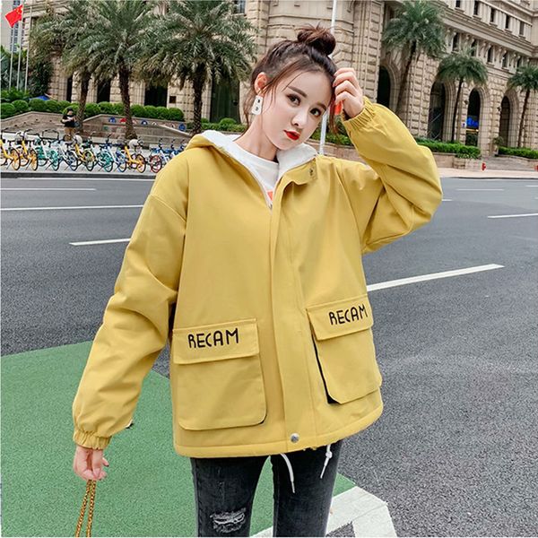fashion streetwear big pocket hood biker jacket women casual thickening cashmere loose parka female korean style oversized coat, Black
fashion streetwear big pocket hood biker jacket women casual thickening cashmere loose parka female korean style oversized coat, Black