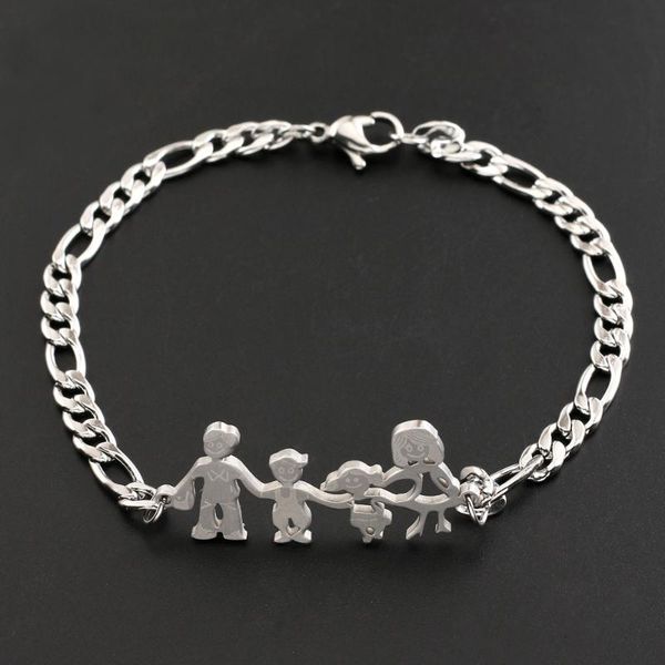link, chain 10 pcs father mother girl boy bracelet mother's day gifts family bless jewelry, Black
link, chain 10 pcs father mother girl boy bracelet mother's day gifts family bless jewelry, Black