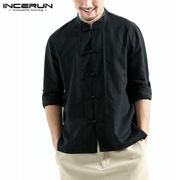 men's casual shirts 2021 chinese style shirt men solid long sleeve elegant cotton tang suit stand collar button up vintage camisa mascu, White;black
men's casual shirts 2021 chinese style shirt men solid long sleeve elegant cotton tang suit stand collar button up vintage camisa mascu, White;black