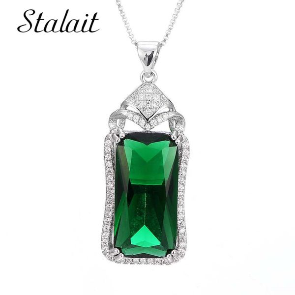 pendant necklaces pure silver color for women bridal party fashion jewelry classic square green glass crystal
pendant necklaces pure silver color for women bridal party fashion jewelry classic square green glass crystal