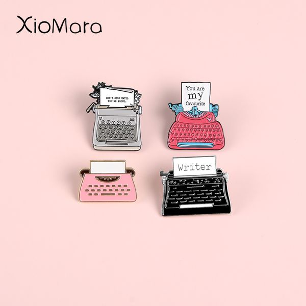 4 styles cartoon printer fax machine enamel pins typewriter office supplies writer message brooches denim collar badge lapel pin, Gray
4 styles cartoon printer fax machine enamel pins typewriter office supplies writer message brooches denim collar badge lapel pin, Gray