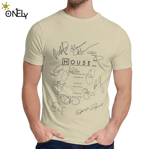 good cotton dr house t-shirt man fashion quality o-neck camiseta