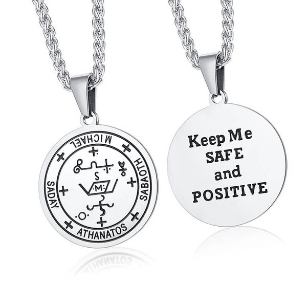 pendant necklaces trendy talisman pentacle of solomon necklace for men woman stainless steel 24inch chain link male jewelry, Silver
pendant necklaces trendy talisman pentacle of solomon necklace for men woman stainless steel 24inch chain link male jewelry, Silver