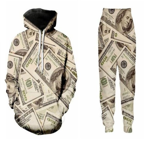 money pattern dollars 3d all over print tracksuits hoodie/sweatshirts+joggers pants suit women men p39, Gray
money pattern dollars 3d all over print tracksuits hoodie/sweatshirts+joggers pants suit women men p39, Gray