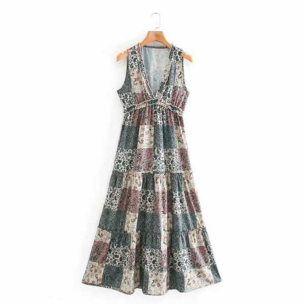 2020 print vintage designer clothing a line fall new women's dresses fashion with thin v-neck sleeveless patchwork print long dress, Black;gray
2020 print vintage designer clothing a line fall new women's dresses fashion with thin v-neck sleeveless patchwork print long dress, Black;gray
