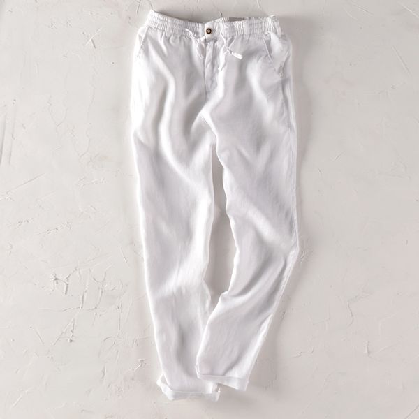 men's pants 2021 autumn men 100% linen casual trousers plus size white straight male brand clothing, Black
men's pants 2021 autumn men 100% linen casual trousers plus size white straight male brand clothing, Black