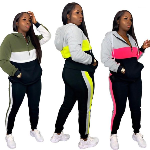 long pants two piece suits patchwork loose woman 2pcs sets womens tracksuits spring autumn pullover hoodies, Gray
long pants two piece suits patchwork loose woman 2pcs sets womens tracksuits spring autumn pullover hoodies, Gray