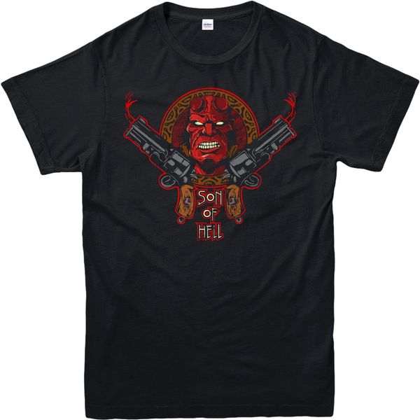 hellboy t-shirt mens short sleeve cotton t-shirt fashion t-shirt clothing(1