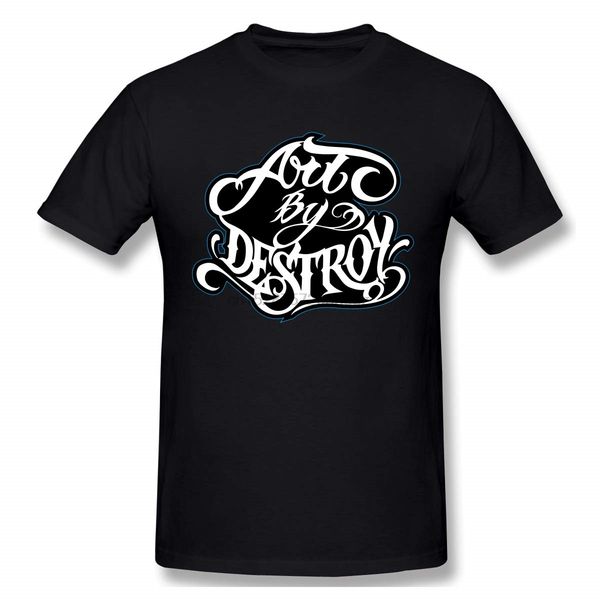 tracy harrod art by destroy shirts short sleeve cotton t shirt for men black