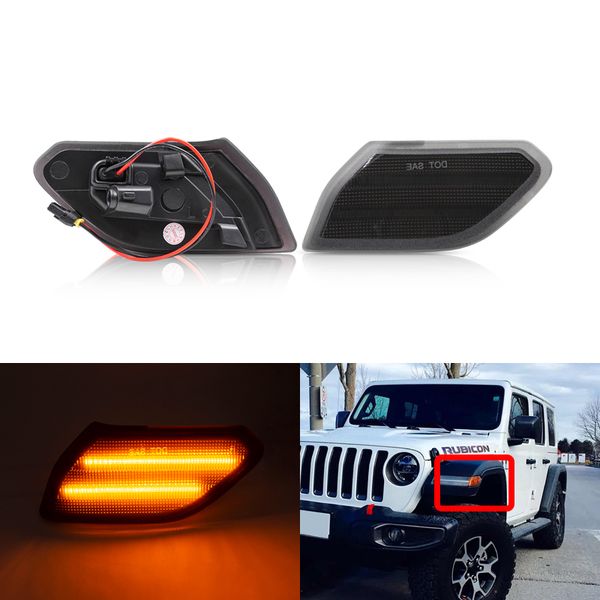 fits for wrangler 2020 2020 front amber smoked led side marker lights replace oem: 68302120ab 68302120
fits for wrangler 2020 2020 front amber smoked led side marker lights replace oem: 68302120ab 68302120