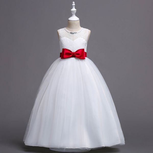 white lace bow long wedding princess dress for girls children elegant bridesmaid host party evening kids dress costume wg1021, Red;yellow
white lace bow long wedding princess dress for girls children elegant bridesmaid host party evening kids dress costume wg1021, Red;yellow