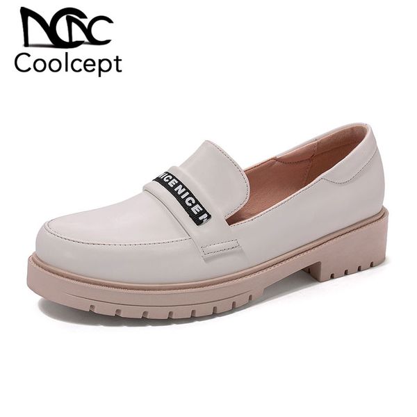 coolcept size 30-44 women flats round toe pu leather shoes women platform simple office casual slip on flats footwear, Black
coolcept size 30-44 women flats round toe pu leather shoes women platform simple office casual slip on flats footwear, Black