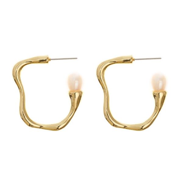 open irregular geometric hoop earrings for women baroque bridal pearls earrings minimalist boho jewelry, Golden;silver
open irregular geometric hoop earrings for women baroque bridal pearls earrings minimalist boho jewelry, Golden;silver