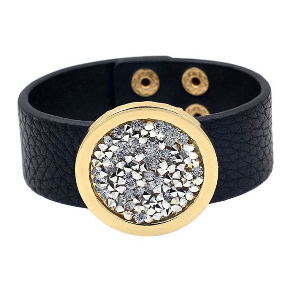 модный простой классический с rhinestone большой круглый круг кожаные браслеты девушки женщин сплава браслеты женщина ювелирных изделий, Black
модный простой классический с rhinestone большой круглый круг кожаные браслеты девушки женщин сплава браслеты женщина ювелирных изделий, Black