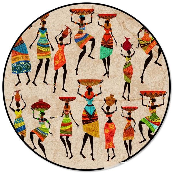ethnic african women pattern rugs and carpets for home living room round rug for children rooms non-slip
ethnic african women pattern rugs and carpets for home living room round rug for children rooms non-slip