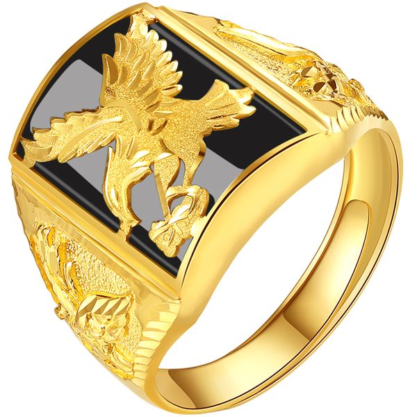 punk rock eagle men 's ring black stone gold color resizable to 7-11 finger jewelry never fade, Golden;silver
punk rock eagle men 's ring black stone gold color resizable to 7-11 finger jewelry never fade, Golden;silver