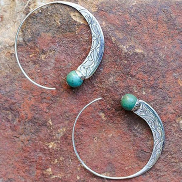 hoop & huggie fashion bohemian style ancient thai silver color carving european woman party wedding gift turquoises earrings, Golden;silver
hoop & huggie fashion bohemian style ancient thai silver color carving european woman party wedding gift turquoises earrings, Golden;silver