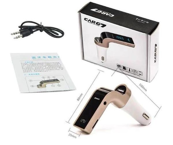 g7 car bluetooth mp3 fm 5v -2.5a tf card fm transmitter led display window line audio input
g7 car bluetooth mp3 fm 5v -2.5a tf card fm transmitter led display window line audio input