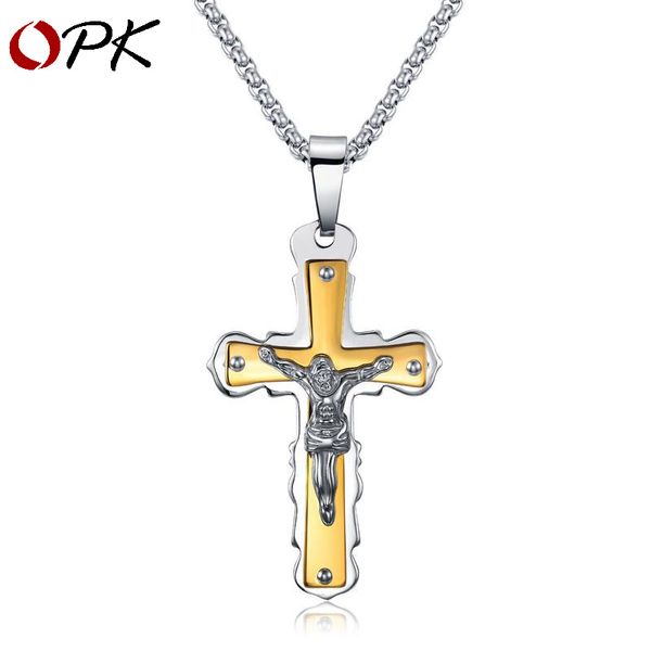 opk korean fashion punk domineering titanium steel cross necklace men's jesus fashion men's pendant accessories, Silver
opk korean fashion punk domineering titanium steel cross necklace men's jesus fashion men's pendant accessories, Silver