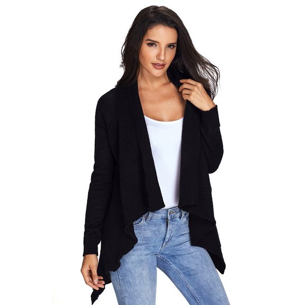 womens designersolid color cardigan long sleeve shawl midi casual knitted sweater coat female 27732, White;black
womens designersolid color cardigan long sleeve shawl midi casual knitted sweater coat female 27732, White;black