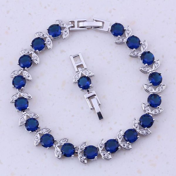 glamorous blue crystal cubic zircon fashion jewelry silver color charm bracelet for women christmas gift d0039, Black
glamorous blue crystal cubic zircon fashion jewelry silver color charm bracelet for women christmas gift d0039, Black