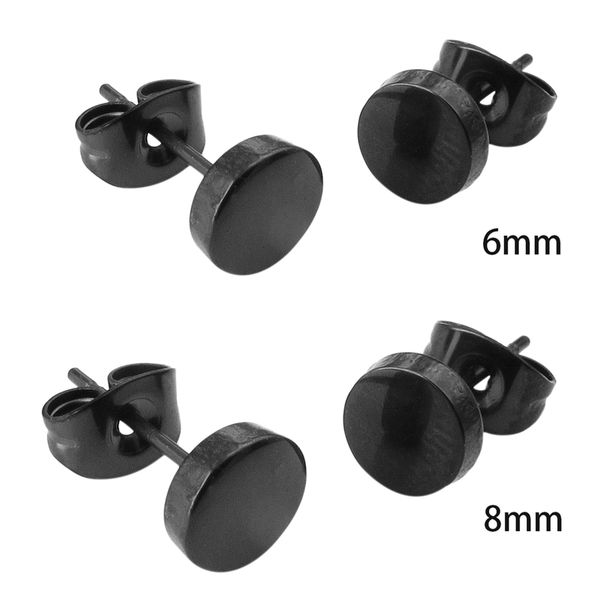 2 pairs jewelry men's earrings circle ear studs stainless steel black, 6mm & 8mm, Golden;silver
2 pairs jewelry men's earrings circle ear studs stainless steel black, 6mm & 8mm, Golden;silver