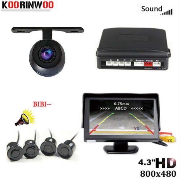 koorinwoo video parking 4 sensors car reverse backup radar monitor system rear view camera support display image and sound alert
koorinwoo video parking 4 sensors car reverse backup radar monitor system rear view camera support display image and sound alert