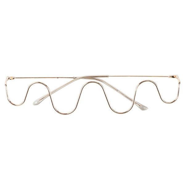 1 pc semi-rimless glasses lensless frame wave glasses prop women frame, White;black
1 pc semi-rimless glasses lensless frame wave glasses prop women frame, White;black