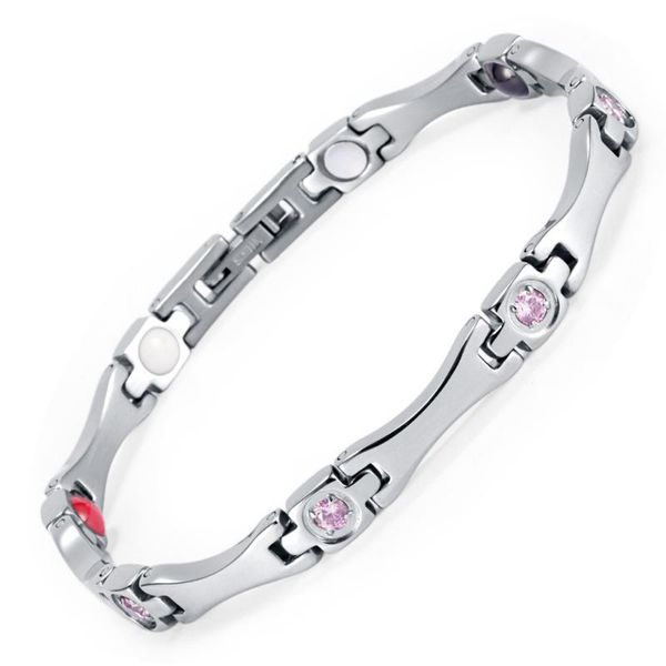 charm bracelets elegant stainless steel energy health magnetic bracelet with magnet rhinestones friendship for woman, Golden;silver
charm bracelets elegant stainless steel energy health magnetic bracelet with magnet rhinestones friendship for woman, Golden;silver
