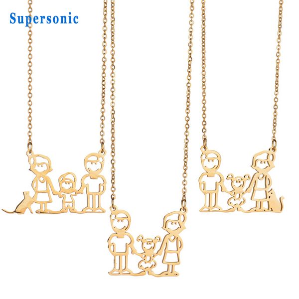 new design family boy girl and pet pendant necklace stainless steel family necklace dad gift, Golden;silver
new design family boy girl and pet pendant necklace stainless steel family necklace dad gift, Golden;silver