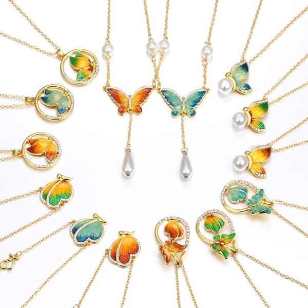 pendant necklaces animal butterfly pearl chain for women fashion charm gold color valentine's day jewelry accessories, Silver
pendant necklaces animal butterfly pearl chain for women fashion charm gold color valentine's day jewelry accessories, Silver