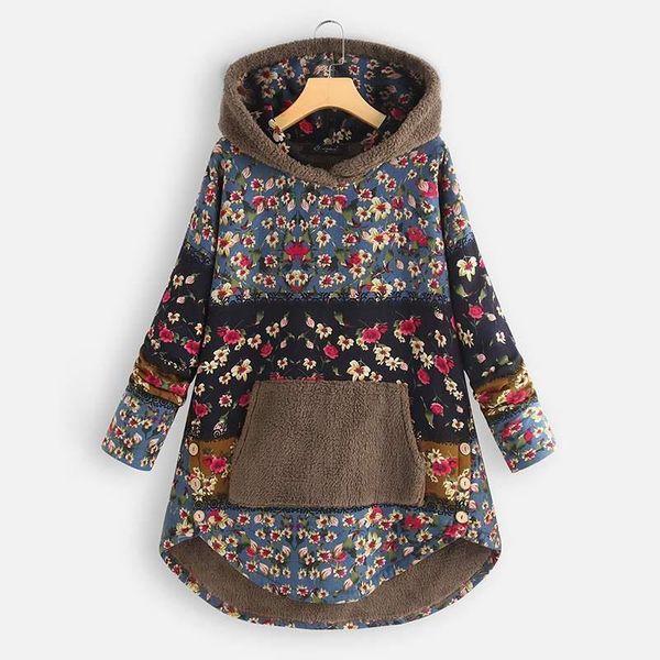 2020 plus size winter fleece sweatshirt women casual hooded long sleeve bohemian printed pacthwork pullover coats outwear, Black
2020 plus size winter fleece sweatshirt women casual hooded long sleeve bohemian printed pacthwork pullover coats outwear, Black
