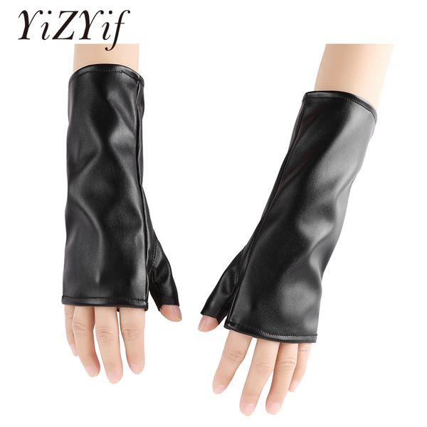 women pu leather gloves half fingerless wrist length gloves for night club evening party stage performance dancewear, Blue;gray
women pu leather gloves half fingerless wrist length gloves for night club evening party stage performance dancewear, Blue;gray