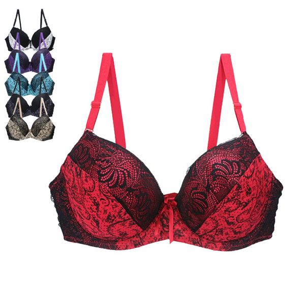 bras large size for women push up bra lace plus brassiere lingerie bralette ultra-thin d e f cup underwire underwear, Red;black
bras large size for women push up bra lace plus brassiere lingerie bralette ultra-thin d e f cup underwire underwear, Red;black