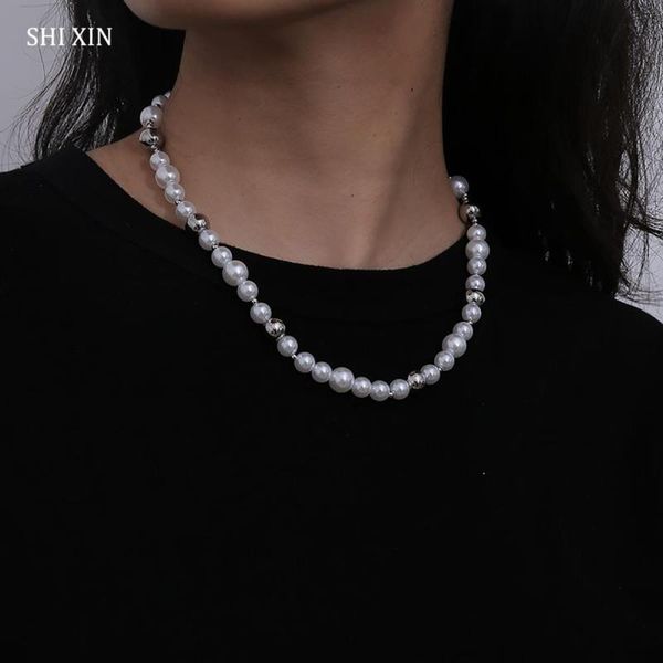 chokers shixin charms short pearl with stainless steel beads choker necklace colar for women fashion wedding neck jewelry, Golden;silver
chokers shixin charms short pearl with stainless steel beads choker necklace colar for women fashion wedding neck jewelry, Golden;silver