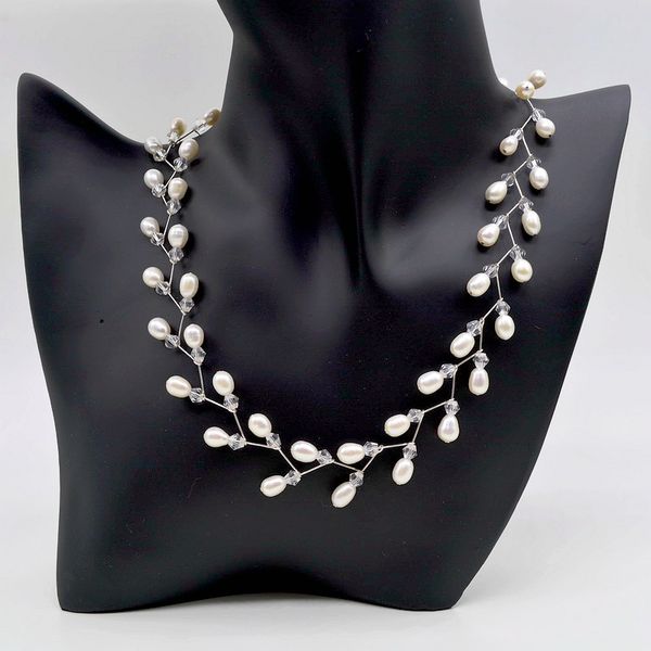 pearl necklace, ladies fashion charm necklace, handmade crystal wedding bridal ing, Silver
pearl necklace, ladies fashion charm necklace, handmade crystal wedding bridal ing, Silver