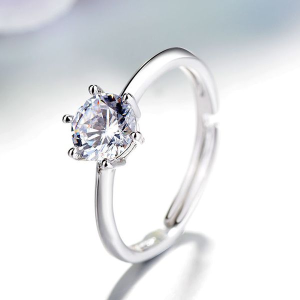 classic six-claw light body beveled edge female diamond ring wedding proposal ring platinum plated open, Golden;silver
classic six-claw light body beveled edge female diamond ring wedding proposal ring platinum plated open, Golden;silver